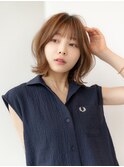 20代30代大人かわいい/グレージュカラー/ショートボブ/小顔/前髪