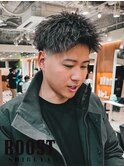 ジェットモヒカン×ツイストスパイラルパーマ