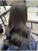 韓国 くびれロング レイヤー ワンホンヘア 小顔前髪