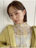 くびれ アプリコットオレンジ 夏のヘアアレンジハイライトカラー