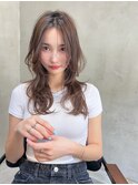 H【eitf】　原宿　表参道　オリーブベージュカラー　レイヤー