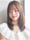 ハイライトカラーくびれヘア外ハネボブ結べるボブ#509f0714