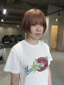 ネアー 新潟(NEER) アプリコットオレンジ/くびれヘア/レイヤーショート［新潟］