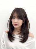 くびれミディ/トレンド韓国ヘア/くびれ巻き/レイヤーカット