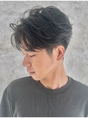 大分ニュアンスパーマセンターパートフェザーパーマ毛流れパーマ