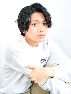 ロンドアンメゾン 原宿(Lond un Maison.) men's/メンズ/フェザーパーマ/サーフカール/ブルーブラック/原宿