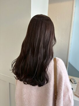 ヘアデザイン ソラ(Sola) ココアグレージュゆるふわウェーブロングヘア髪質改善20代30代