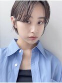 ショートヘアショートボブ大人ショート縮毛矯正白髪ぼかし30代