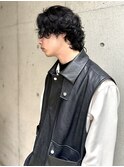 メンズヘア×マレットヘア