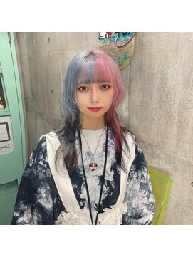 アールイーバイインク 渋谷(Re. by INK.) イメチェンヘアスタイル/ピンクベージュ/アンブレラカラー渋谷