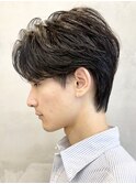 調布メンズパーマフェザーパーマシャドウパーマセンターパート