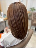 セミロングストレート/シルクストレート/上品まとまるストレート