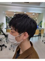 クオーター(QUARTER) マッシュレイヤーセンターパート