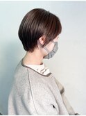 大人可愛い小顔丸みショートボブ　20代30代40代