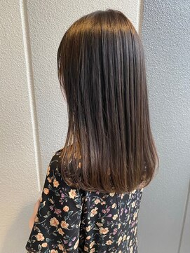 モルニ(MORNI) モカベージュ_マロンベージュ Aラインボブ かきあげ