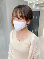 テトヘアー(teto hair)&nbsp;マッシュショート、インナーカラー、ベージュ、ハンサムショート