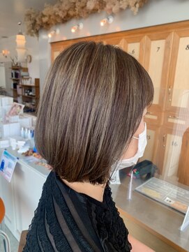 ユラギフロムユイマァル 水島店(YURAGI from YUIMARL) 大人ハイライト×オリーブベージュ