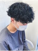 波巻きパーマ