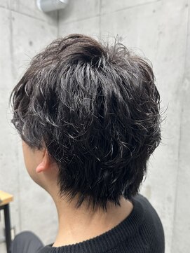 フイ 自由が丘(men's salon Hui) 波巻きアップバンクツーブロックマッシュ束感ショート