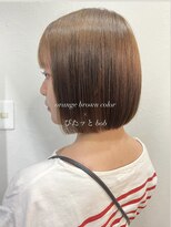 ヘアーリビングリコ 新潟笹口店(hair living Liko) orange brown color×ぴたッとbob