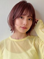 アンガーデン(Une GARDEN) フェイスレイヤー/レイヤーカット/レイヤーボブ/ピンクブラウン