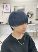 ラウンドマッシュ　ネイビーブルー