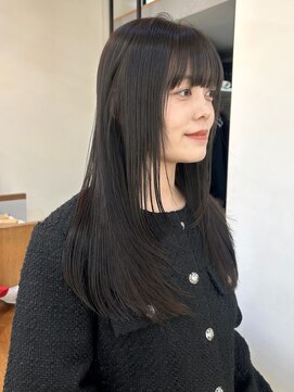 オルセン(OLSEN) ロングレイヤー/グレージュ/艶髪