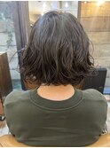 『真通知弘』ニュアンスパーマとカジュアルボブ
