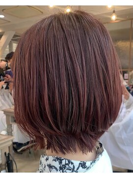 キュート Cute 髪質改善カラー　春にぴったり！ピンクブラウン