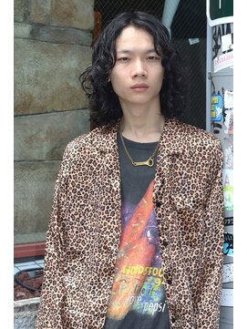 ブークル(boucle) メンズロングウルフ　ロングスパイラルパーマ　ロングパーマ