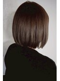 髪質改善/前下がりボブ/エイジングケア/ミルクティーアッシュ