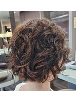 エノモト(ENOMOTO) ボブパーマ×ミセス白髪ぼかしグレイカラー大人可愛い40代50代