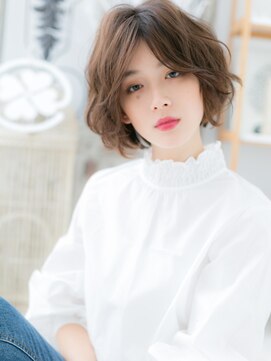 カバーヘア 上尾西口店(COVER HAIR) 小顔センターパート外国人風ミニボブパーマc7上尾20代30代40代