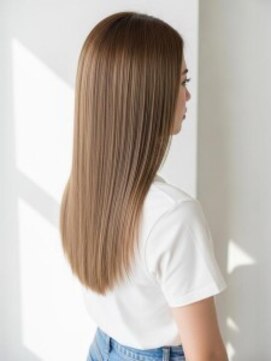 透明感ストレートベージュ／太宰府市通古賀