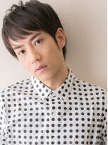 モッズヘアメン 名護大東店(mod's hair men)&nbsp;アッシュブラック七三分け束感メンズスーツショートi名護大東