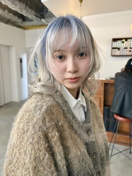 ペレ 梅田(PELE) イメチェン/ピンクベージュ/アンブレラカラー/前髪/梅田