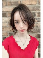 リークフー(Ree cu fuu) ブリーチなしカラーで秋彩るふんわりボブ×グレージュ