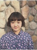 甘めバングでラフ可愛いフェアリーラウンドボブ
