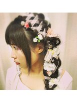 ハナココ 水戸店(hana Coco) リボンお花お姫様ヘアー イベント ライブ 学園祭 水戸 大工町