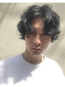ユノ(juno) 大人のくせ毛風パーマ (ミディアム ソフトツーブロック)