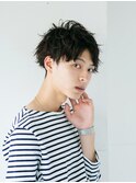 くせ毛風センター分けカジュアルスタイル【ギャルソン与野本町】