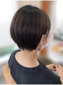 20代30代大人可愛いひし形丸み小顔ショートボブ