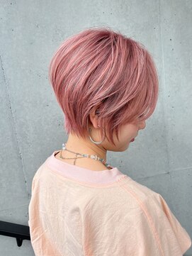 アソビ 表参道(ASOBI) ペールピンク ハイトーンショートボブ
