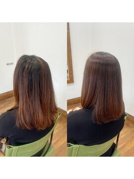 デュアル(dual) 50代／定期カット☆セミロングヘア