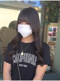 ブラウンカラー レイヤーカット 透明感カラー 後れ毛