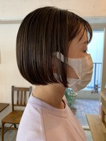クラップス 綱島店(CLAPS) ミニボブ/ナチュラルボブ/アッシュグレージュ@30代40代