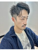 ロミーオム 本厚木(ROMMY. Homme)&nbsp;刈り上げツーブロックアップバングショートビジネスメンズヘア