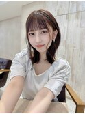 【monaco】面長さん対策/小顔ヘア/シースルーぱっつん前髪