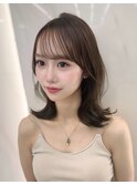 小顔レイヤー 前髪顔周り 髪質改善縮毛