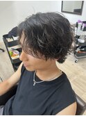 波巻きパーマ